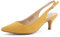 Greatonu Women's Pointed Toe Slingback Dress Court Shoes, Yellow - 4 UK