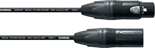 Cordial CDX5-1 DMX XLR Male - XLR Female Lighting Cable (5-Pin, 3 Connected), 5m
