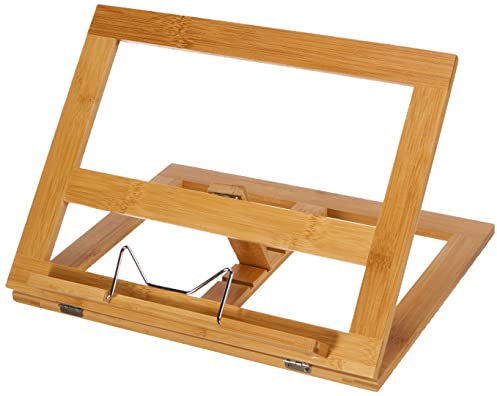 WEDO 2113107 Buchständer Holz Bambus braun große Ausführung, 34 x 26 x 4,7 cm
