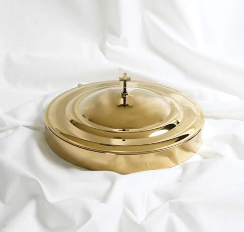 Communion Cup Tray Cover: Stainless Steel - Brass Color