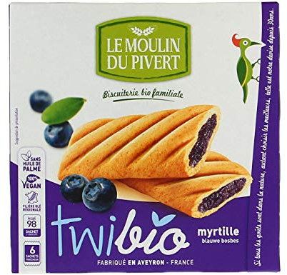 Le Moulin du Pivert Mürbteigkekse Twibio mit Heidelbeercreme (150 g) - Bio
