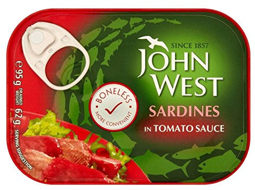 John West Sardines Skinless & Boneless in Tomato Sauce (95g) - Pack of 6