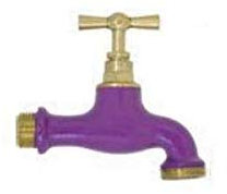 Boutte - Robinet d'arrosage bicolore Violet, 15x21/20x27 - BOURO0184651