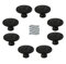 FBSHOP(TM) 8PCS Schwarz Möbelgriffe Vintage Türknöpfe Keramik Porzellan Porzellanknöpfe Möbelknopf Knäufe Tür der Schublade,Schrank, Kleiderschrank
