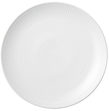 Royal Copenhagen Gerippt Weiss Flach Coupe 23 cm