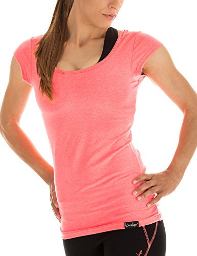 WINSHAPE Damen Wtr4 Kurzarmshirt, Neon-coral, L EU
