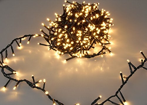 Spetebo LED Büschel Cluster Lichterkette EXTRA warm weiß - 30 m / 1500 LED - Weihnachtsbaum Garten Deko Beleuchtung IP44 mit Stromkabel - Weihnachtsbeleuchtung für Innen + Außen