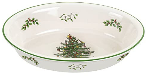 Spode Christmas Tree Oval Rim Dish