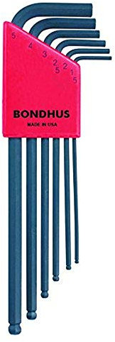 Bondhus. Juego de 6 llaves en L puntabola ProGurad (1.5-5 mm.)