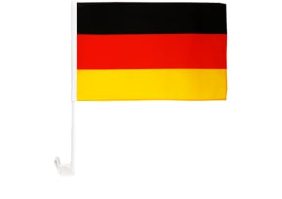 Flaggenfritze® Deutschland Autofahne 30 x 43 cm – Autoflagge für Autokorso, Public Viewing, Sportevents und Deko