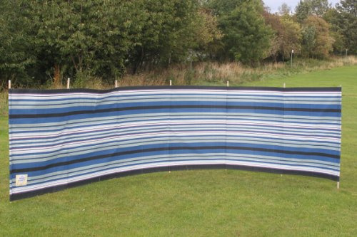 Blue Diamond 7 Pole Navy / Burgundy Contemporary Stripe Windbreak