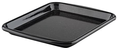 Riess, 0398-022, Mini-Backblech, 24.8 x 20 cm, CLASSIC - BACK- UND BRATFORMEN, Höhe 2,0 cm, Emaille, Schwarz, Induktion