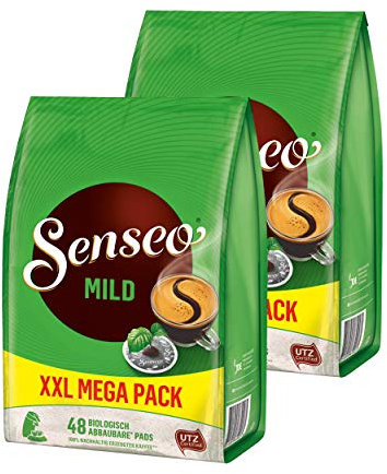 Senseo Kaffeepads Mild Roast, Sabor Fino y Suave, Bolsitas para Cafetera, 96 Bolsitas