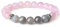 COAI Bracelet Pierres Véritables Quartz Rose Labradorite Élastique Femme 15-16.5cm