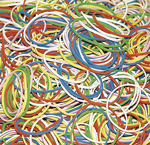 DONAU 7787001PL-99 Gummiringe/Gummibänder, 100 g, verschiedene Farben