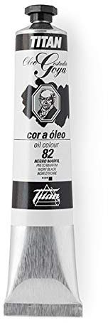 Colores Grises-Negros Óleo Goya Titan - Tubo 10-60 mL, 82-Negro Marfil