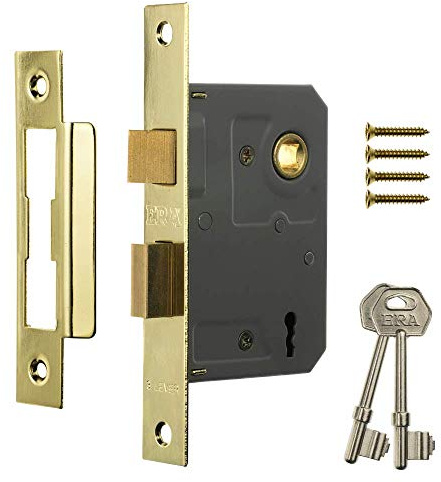 ERA 573-31 3-inch 76mm 3-Lever Sashlock with Brass Effect