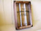 Boîte à couverts en bois style rustique chic avec couvercle en verre 3 compartiments