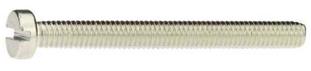 Reidl Zylinderschrauben mit Schlitz 5 x 30 mm DIN 84 Messing galv. vernickelt 200 Stück