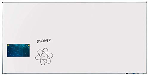 Legamaster 7-102076 Whiteboard Premium, lackierter Stahl mit Spezialbeschichtung, 240 x 120 cm