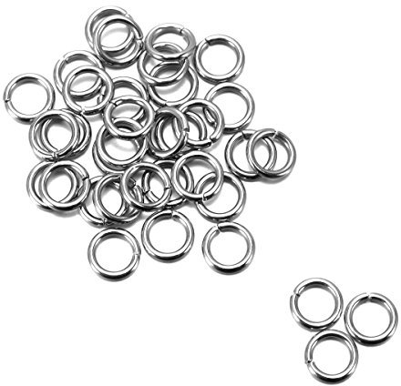 HOUSWEETY 500 Edelstahl oesen Bindering Biegering offen Ringe 7x1.2mm