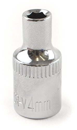 4mm 1/4 Drive Shallow Metric Socket Single Hex / 6 Sided Bergen