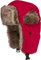 Sakkas JAFurNylon71891J Unisex Wetter Nylon mit Kunstpelzfutter Winter-Earflap Bomber Trooper Fliegermütze - Rot