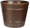 Verdenia 7208 - Macetero Ligero con diseño Inspirado en Madera, Maceta Decorativa para Plantas de Interior y Exterior, de plástico, Redondo, Muchos Colores y tamaños, 22 cm, Color marrón