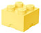 LEGO Aufbewahrungsstein, 4 Noppen, Stapelbare Aufbewahrungsbox, 5,7 l, hellgelb