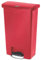 Rubbermaid Commercial Products Slim Jim 1883566 50 Litre Front Step Step-On Resin Wastebasket - Red