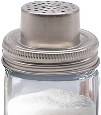 10 Pcs Tapa de coctelera Mason Jar | parte superior de la coctelera para tarro de albañil regular,Tapas de coctelera para cóctel, dragado de harina, mezcla de especias, azúcar, sal, pimientos Generic
