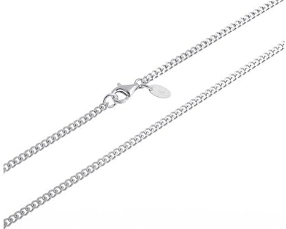 2,4mm Panzerkette, Silberkette - Länge wählbar 38-100cm - echt 925 Silber