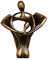 Design Toscano Umarmung der Liebenden, Wandskulptur aus Bronze