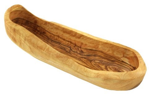 D.O.M.® Corbeille à pain rustique en bois d'olivier env. 30 cm
