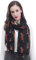 Lina & Lily Damen Schal Tuch mit Fuchs Print (Schwarz)