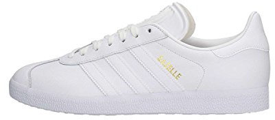 adidas Gazelle, Scarpe da Ginnastica Unisex - Adulto, Bianco Ftwr White Ftwr White Gold Metallic, 43 1/3 EU