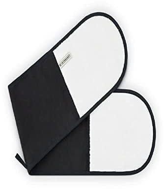 Le Creuset Doppel-Handschuh mit Schlaufe, Einheitsgröße, Schwarz, Baumwoll-Canvas, 95001000000000