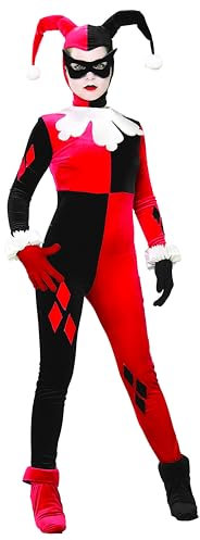 Mono Oficial de la Super Villana Harley Quinn, de Rubie'S; Disfraz para Adulto, tamaño Mediano