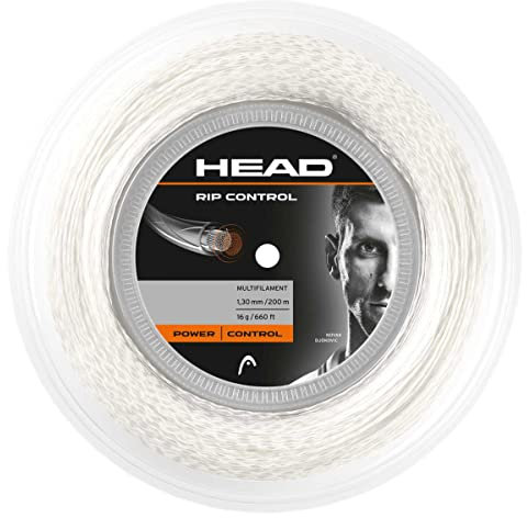 HEAD Unisex-Erwachsene RIP Control Rolle Tennis-Saite, White, 17