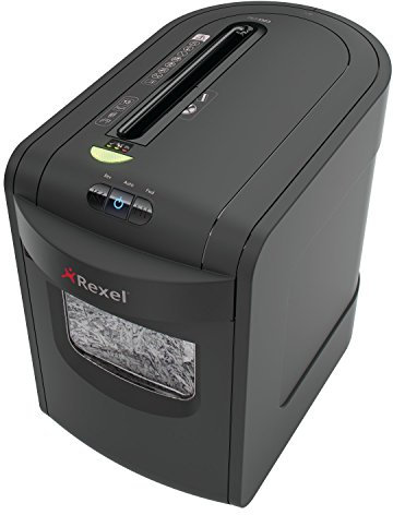 Rexel 2105013 Mercury REX1323 Aktenvernichter (für persönliche/geschäftliche Zwecke, Partikelschnitt, Manueller Einzug, 23L Abfallbehälter, 13 Blatt Kapazität) schwarz