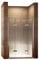 i-flair Doppelfalttür Verstellbereich von 120-124 cm Höhe: 195 cm Duschabtrennung aus 6 mm satiniertem ESG Sicherheitsglas mit Nanobeschichtung