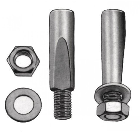 BikeParts Kurbelkeil 9,5mm Lange Fläche 9,5mm Kurze Fläche 7414