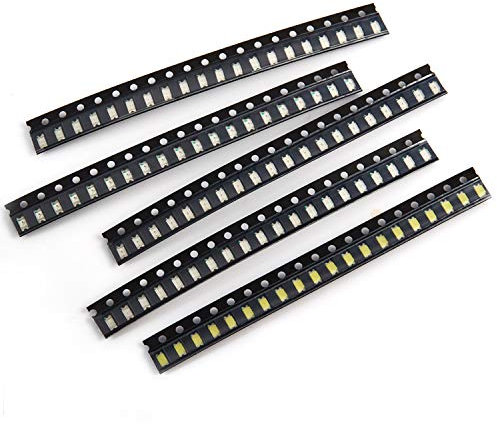 Chanzon (5 Farben x 20 Stück = 100 Stück) 1206 SMD LED Dioden lichter Set (Mini Chip 3,2 mm x 1,6 mm für PCB DC 20mA) Superhelle Glühbirnen Lampen Elektronikkomponenten Leuchtdioden Electronic