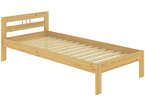Erst-Holz® Kinderbett Futonbett Kiefer massiv 90x190 Jugendbett Einzelbett mit Lattenrost 60.64-09-190