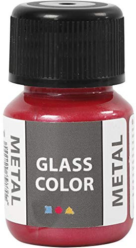 Creativ Company Glasfarbe Metal, 35 ml, Rot