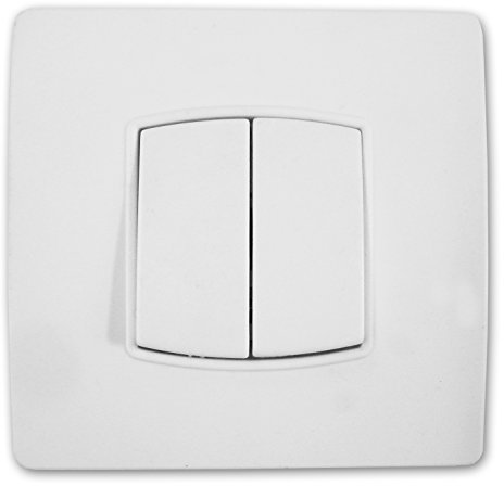 Double va et vient borne-auto vis + griffes - Blanc - Diwone - Zenitech