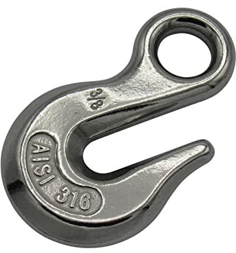 Stainless Steel Eye Grab Hook 6MM (Chain Shortener Rigging Marine)