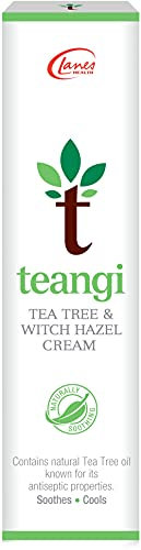 Teangi Tea Tree and Witch Hazel Cream, Soothing and Calming Treatment for Irritated Sensitive Skin with 100% Natural Ingredients, 28g