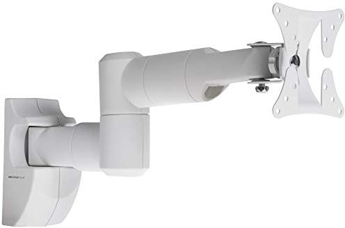ProperAV Soporte de Pared Blanco para TV de 13 Pulgadas, 19 Pulgadas, 22 Pulgadas, 23 Pulgadas, 24 Pulgadas, 28 Pulgadas, inclinación, 20°, VESA MAX 100 x 100