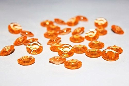 eventkauf 1000 Kristalle Diamanten Streuteile Dekosteine 12mm (Orange)